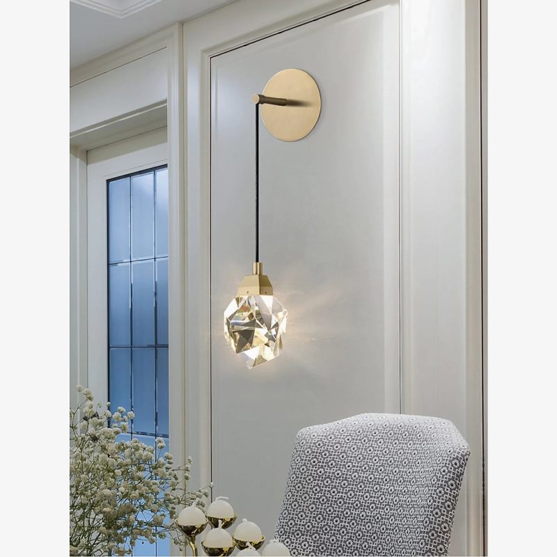 MIRODEMI Horgen Golden Crystal Diamond Wall Lighting