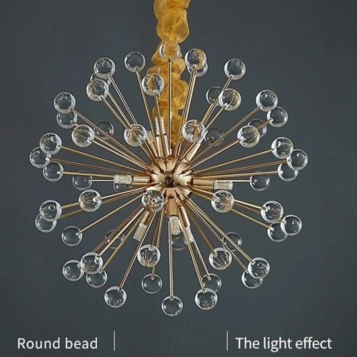 MIRODEMI Horw Clear Stone Crystal Chandelier