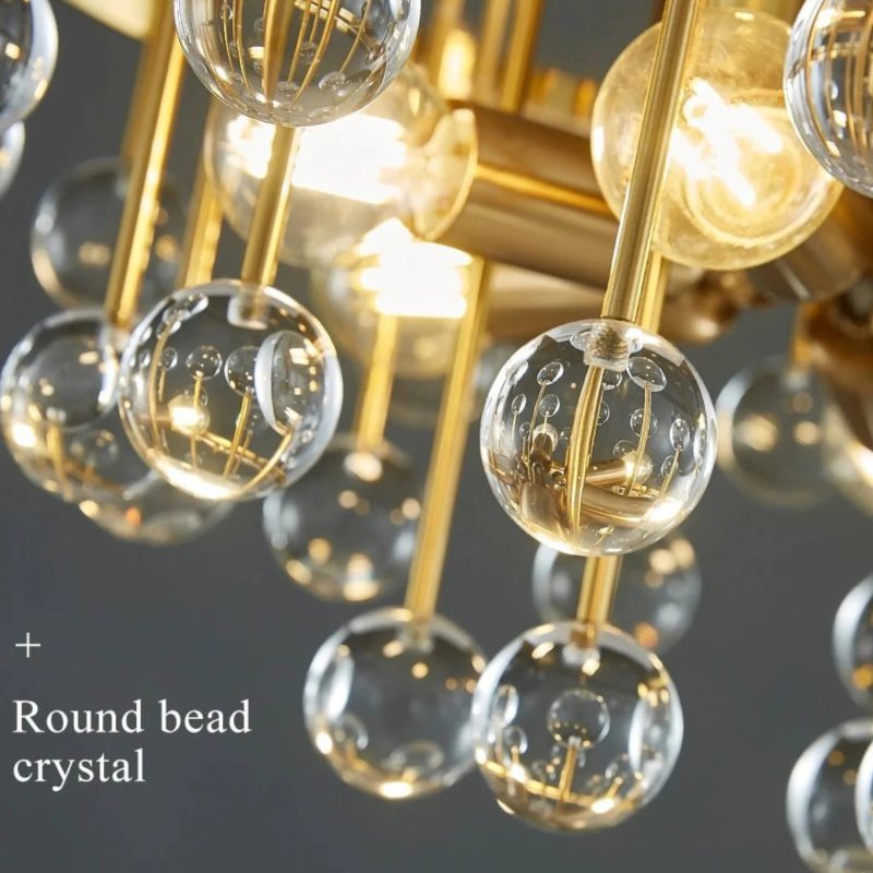 MIRODEMI Horw Creative Stone Gold Crystal Chandelier