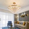 MIRODEMI® Houffalize | Gold/Black Crystal Round Chandelier for Dining Room