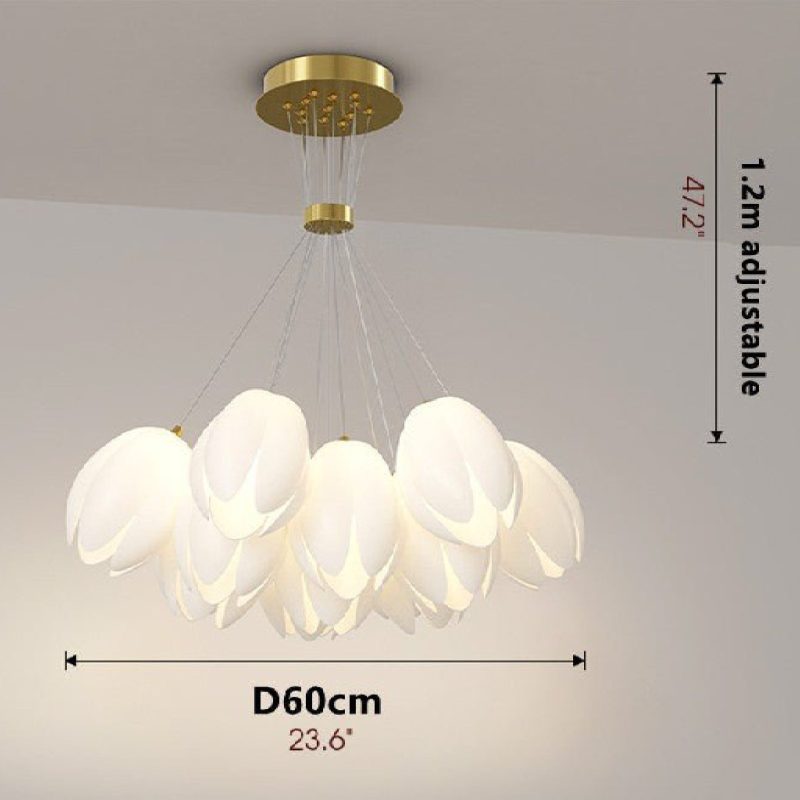 MIRODEMI® Idro Modern Ceiling Chandelier in the Shape of Flower for Bedroom, Dining Room image | luxury lighting | flower lamps