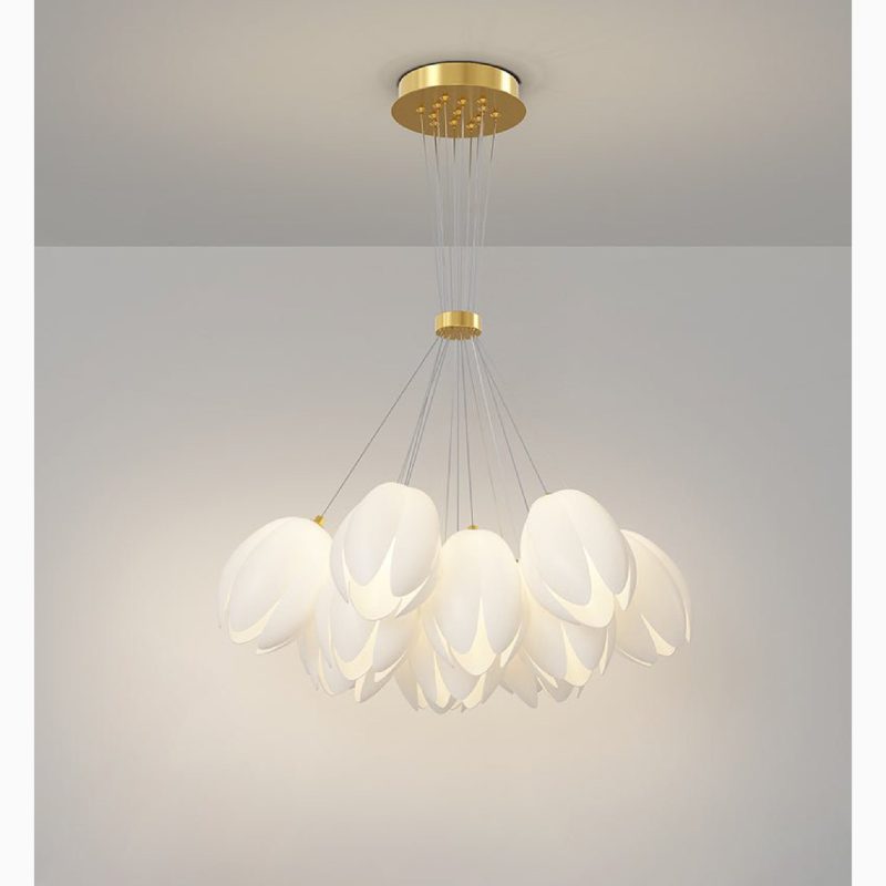 MIRODEMI Idro Modern Elegant Ceiling Chandelier in the Shape of Flower for Bedroom