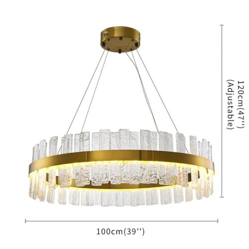 MIRODEMI Ieper Glass Round Chandelier