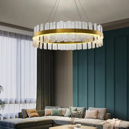 MIRODEMI Ieper Glass Round Led Chandelier