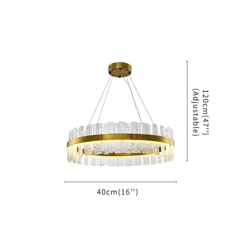 MIRODEMI Ieper Luxury Glass Round Led Chandelier