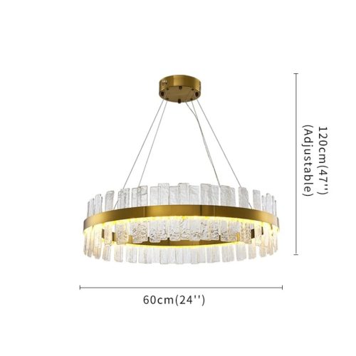 MIRODEMI Ieper Modern Glass Round Led Chandelier