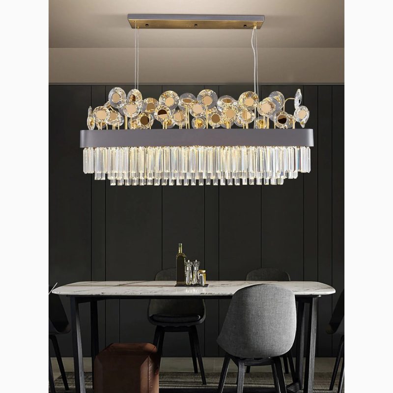 MIRODEMI Ilonse Outstanding Gold Black Chandelier