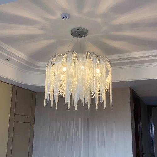 MIRODEMI Incudine Luxury Vintage LED Chandelier with Thin Chains for Hotel