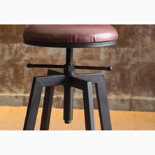 MIRODEMI Industrial Styled Iron Rotating and Lifting Bar Stool No.1