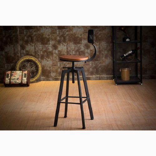 MIRODEMI Industrial Styled Iron Rotating and Lifting Bar Stool No.1 luxury furniture unique