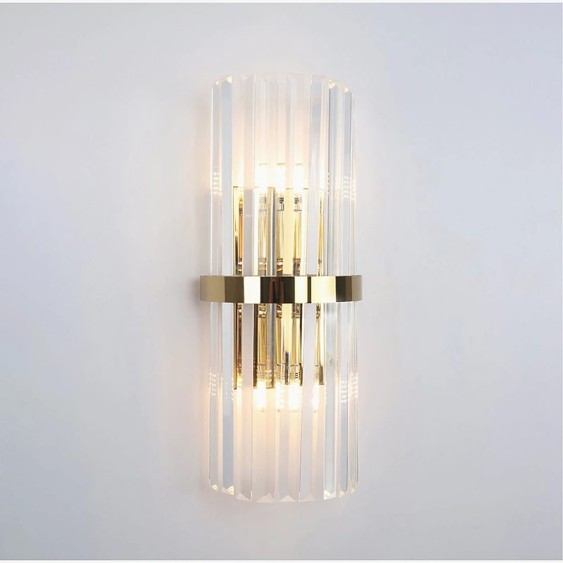 MIRODEMI Interlaken Luxury Copper Crystal Wall Lamp