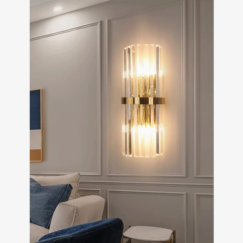 MIRODEMI Interlaken Luxury Copper Crystal Wall Sconces