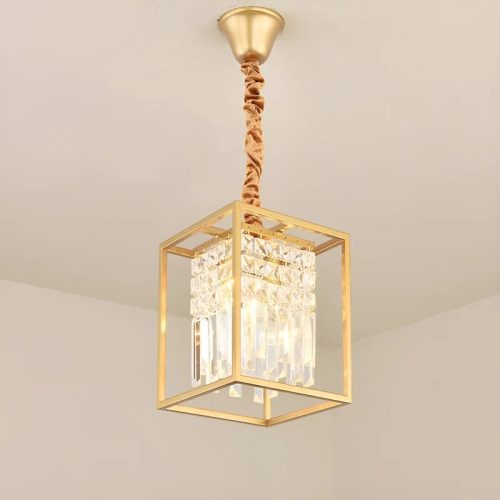 MIRODEMI Inverno e Monteleone Square Crystal Hanging LED Chandelier