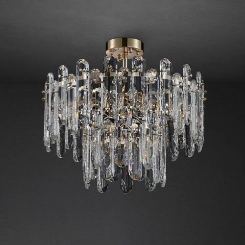 MIRODEMI Inverso Pinasca Tiered rystal Ceiling LED Chandelier Light Off