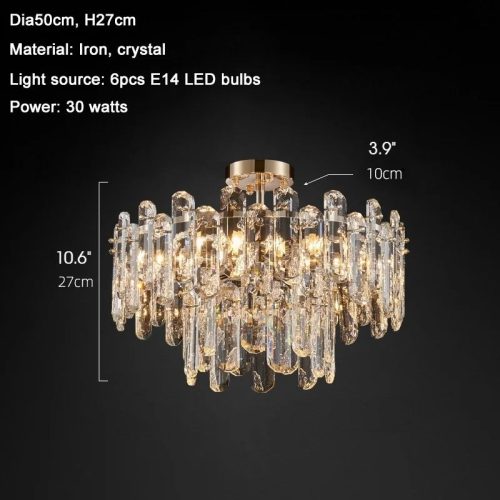 MIRODEMI Inverso Pinasca Tiered rystal Ceiling LED Chandelier Parameters