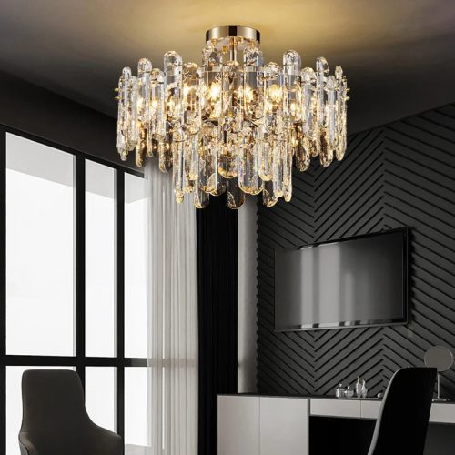 MIRODEMI Inverso Pinasca Tiered rystal Ceiling LED Chandelier for Dining Room