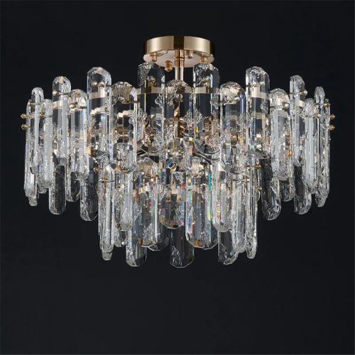 MIRODEMI Inverso Pinasca Tiered rystal Ceiling LED Chandelier for Light Off