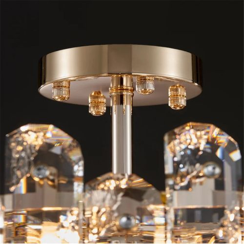 MIRODEMI Inverso Pinasca Tiered rystal Ceiling LED Chandelier for Room Details