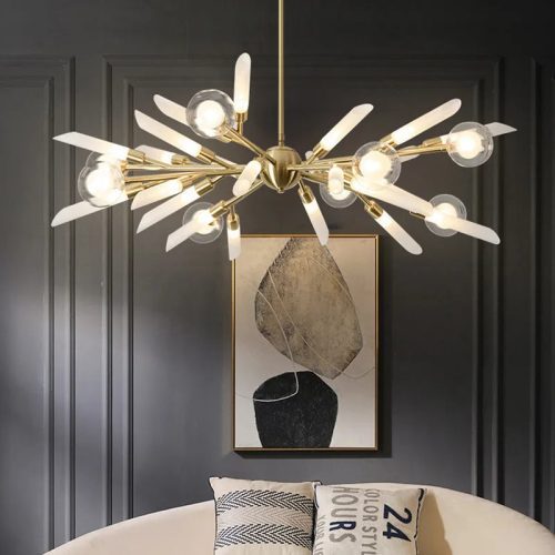 MIRODEMI® Isernia | Modern Led Chandelier for Living Room, Bedroom