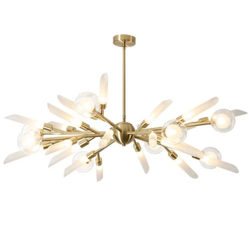 MIRODEMI Isernia Modern Led Chandelier Gold for Living Room Bedroom