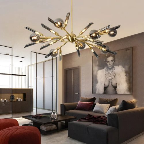 MIRODEMI® Isernia | Modern Led Chandelier for Living Room, Bedroom