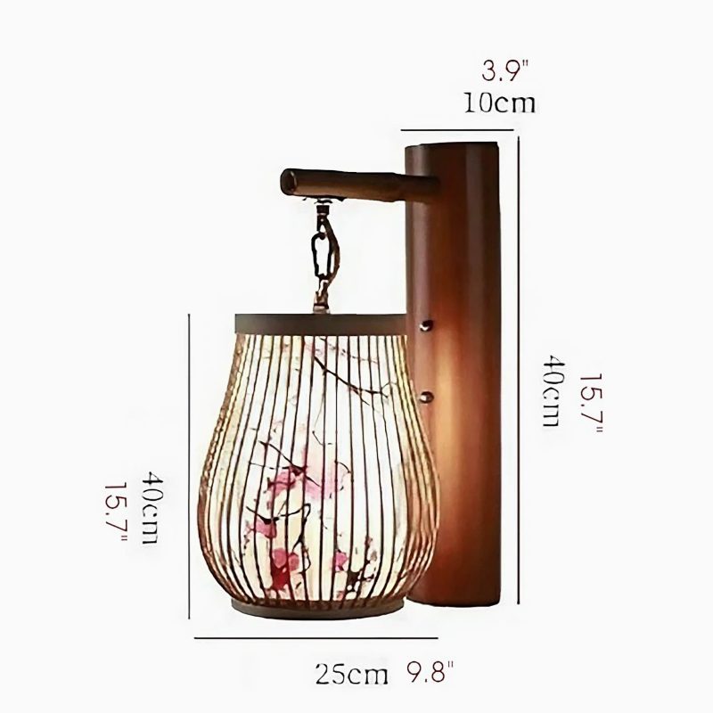 MIRODEMI Jona Chic Japanese Bamboo Wall Light