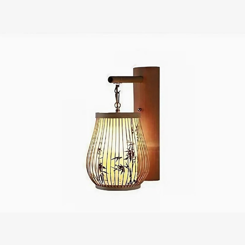 MIRODEMI Jona Sophisticated Bamboo Wall Light