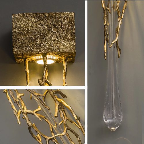 MIRODEMI Jumilla Copper LED Crystal Wall Lamp