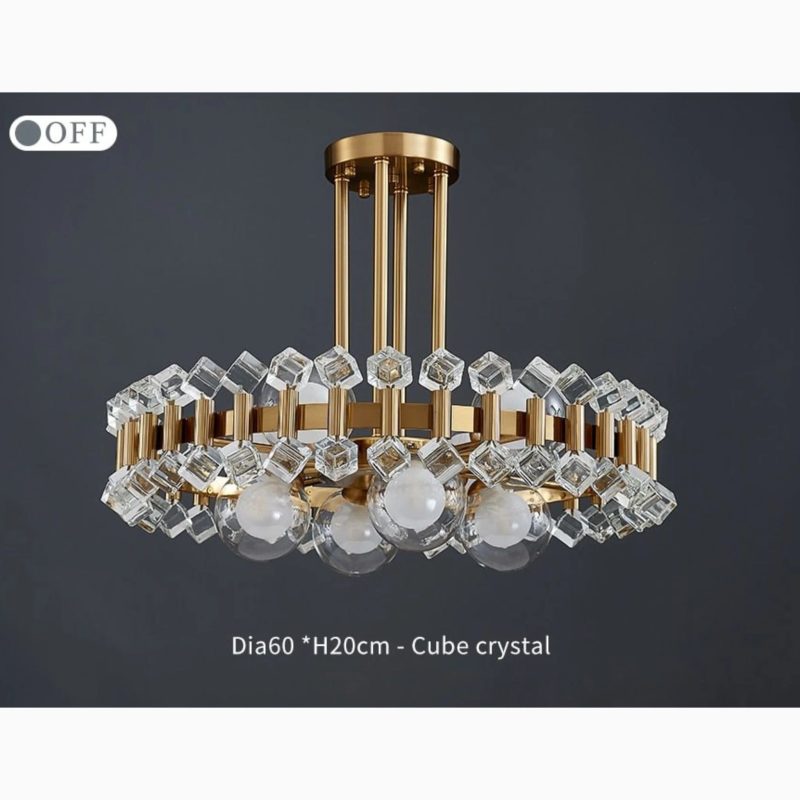 MIRODEMI Kloten Modern Drum Clear Crystal Light