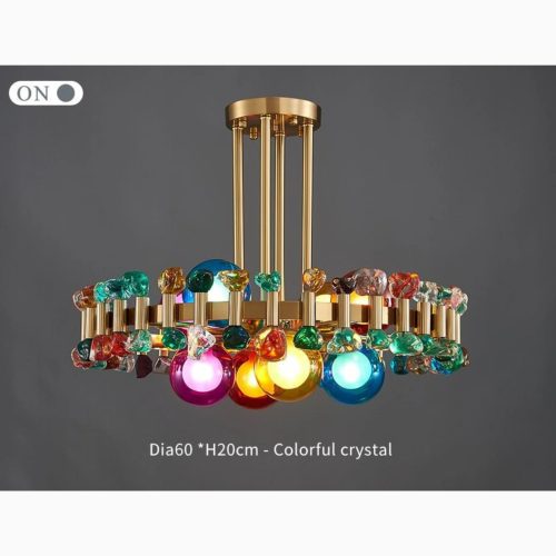 MIRODEMI Kloten Modern Drum Colorful Crystal Lighting