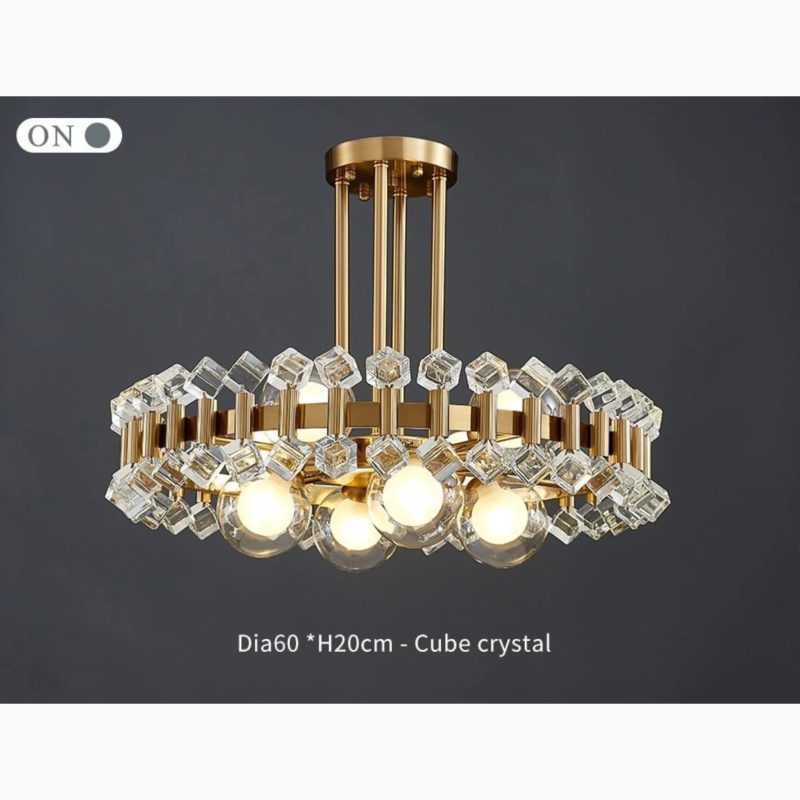 MIRODEMI Kloten Modern Drum Crystal Chandelier