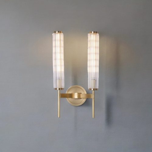 MIRODEMI® Modern Glass Copper Wall Sconce for Bathroom, Living Room image | luxury lighting | luxury wall lamps | glass lamps