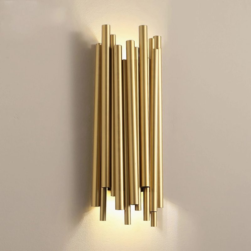 MIRODEMI® Küsnacht | Modern Polished Steel Wall lamp | wall sconces | golden wall light