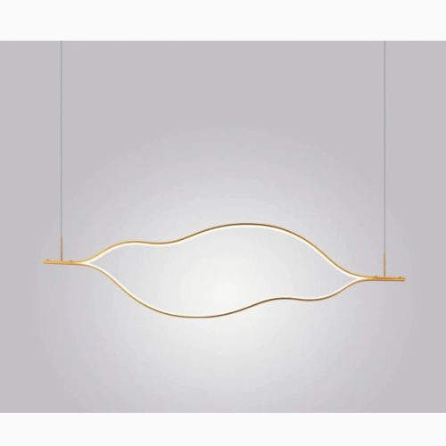 MIRODEMI® Küssnacht | Gold Wave Chandelier for Dining Room