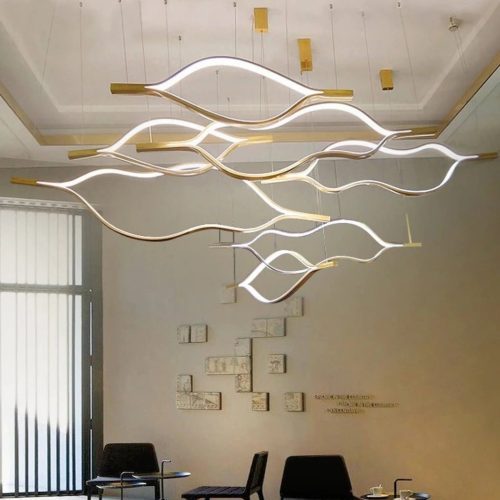 MIRODEMI Kussnacht Gold Wave Chandelier