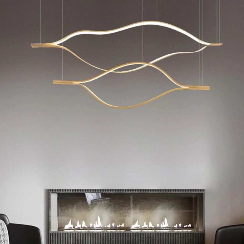 MIRODEMI® Küssnacht | Creative Wave Chandelier for Dining Room