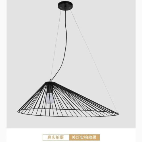 MIRODEMI La Colmiane Loft Straw Hat Iron Pendant Lamp