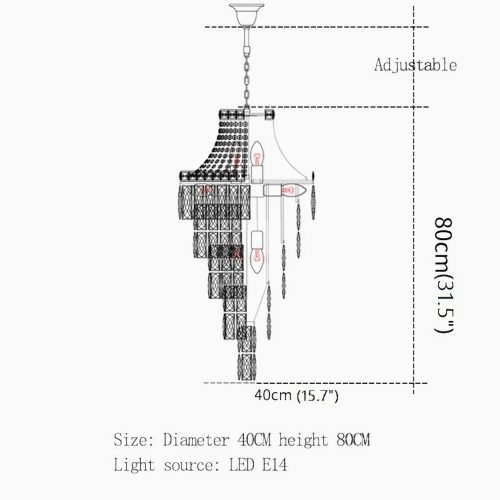 La Croix-sur-Roudoule | Duplex Spiral Crystal Stairway Chandelier from Mirodemi for Parlor