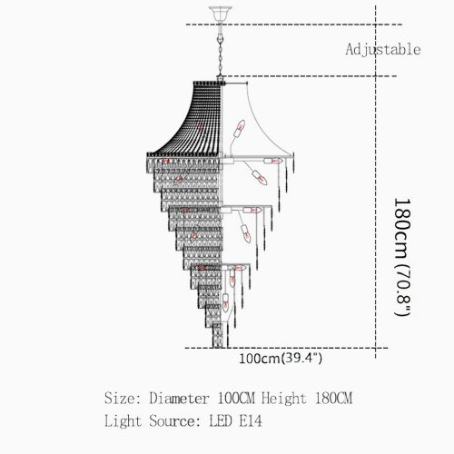 MIRODEMI La Croix sur Roudoule duplex stairway chandelier