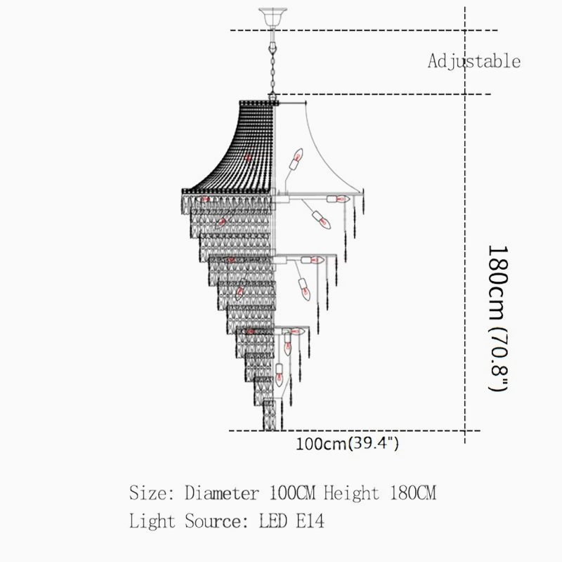 MIRODEMI La Croix sur Roudoule duplex stairway chandelier