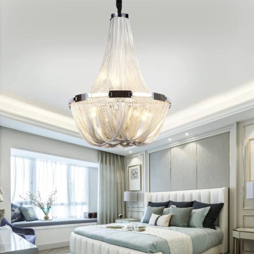 MIRODEMI La Louviere Silver Chain Chandelier