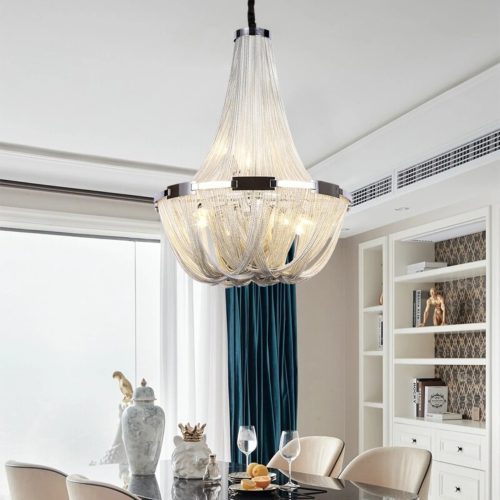 MIRODEMI La Louviere Silver Chain Light Fixture