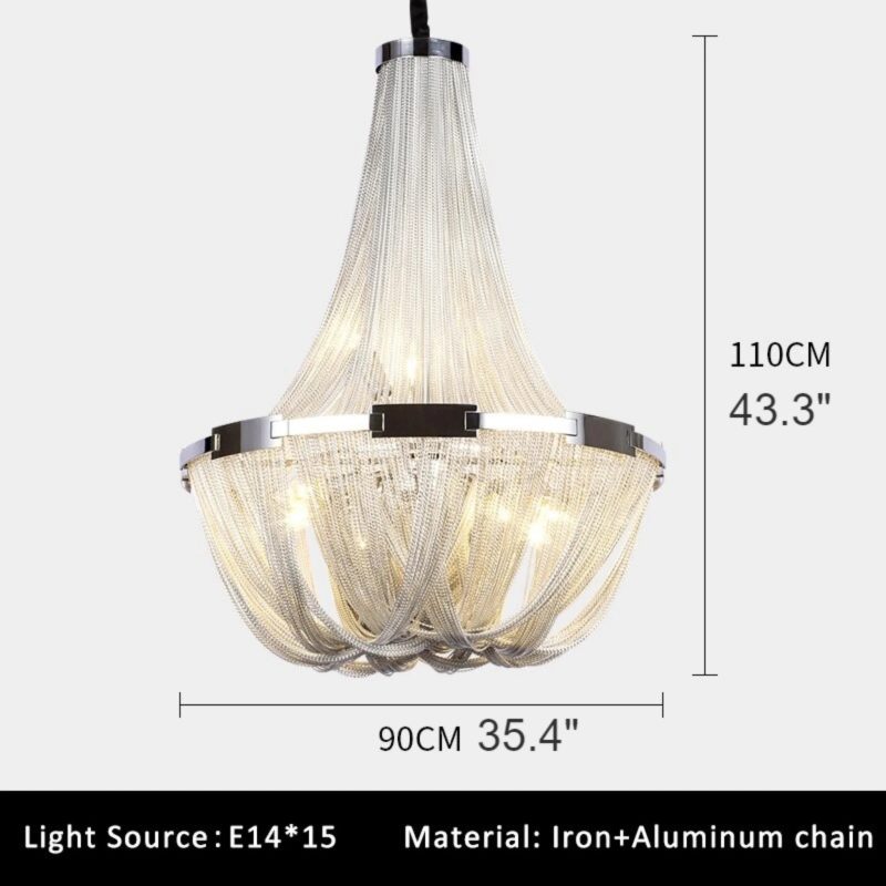 MIRODEMI La Louviere Silver Chandelier