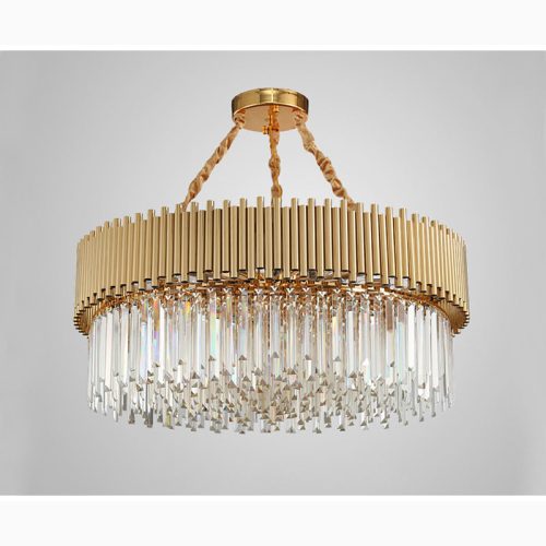 MIRODEMI La Neuveville Drum Crystal Chandelier for Bedroom Living Room