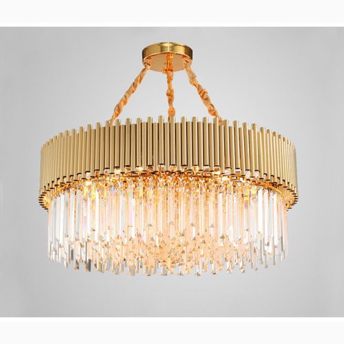 MIRODEMI La Neuveville Drum Gold Chandelier for Bedroom Living Room