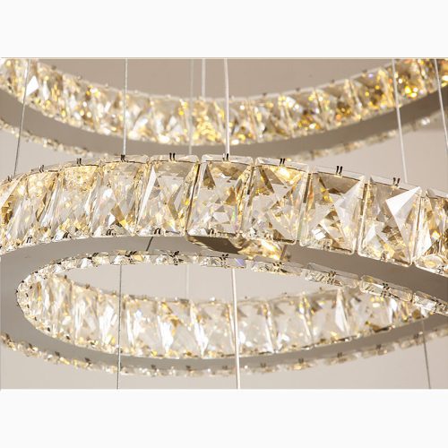 MIRODEMI La Penne Long Spiral Hanging Crystal Golden Chandelier Details