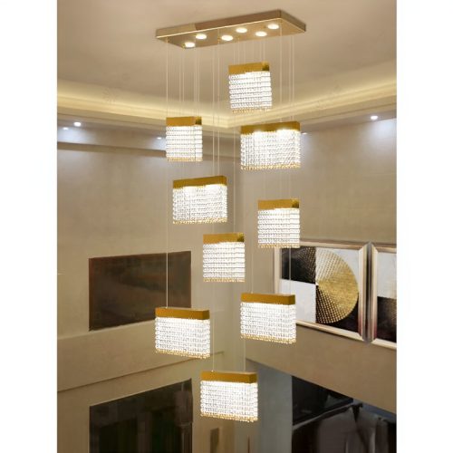 MIRODEMI La Rochette gorgeous crystal blocks chandelier for kitchen