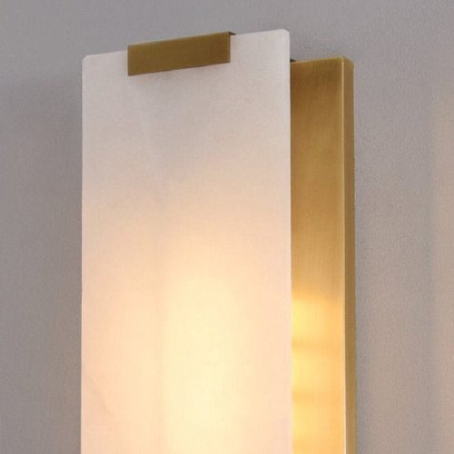 MIRODEMI Luxury Copper Marble Gold LED Wall Lamp