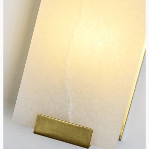 MIRODEMI Luxury Copper Marble Gold LED Wall Lamp for Living Room Bedroom Home Hall Details