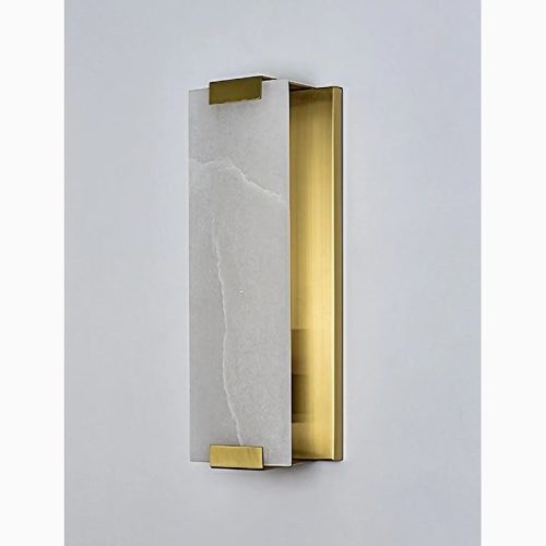 MIRODEMI Luxury Copper Marble Gold LED Wall Lamp for Living Room Home Hall